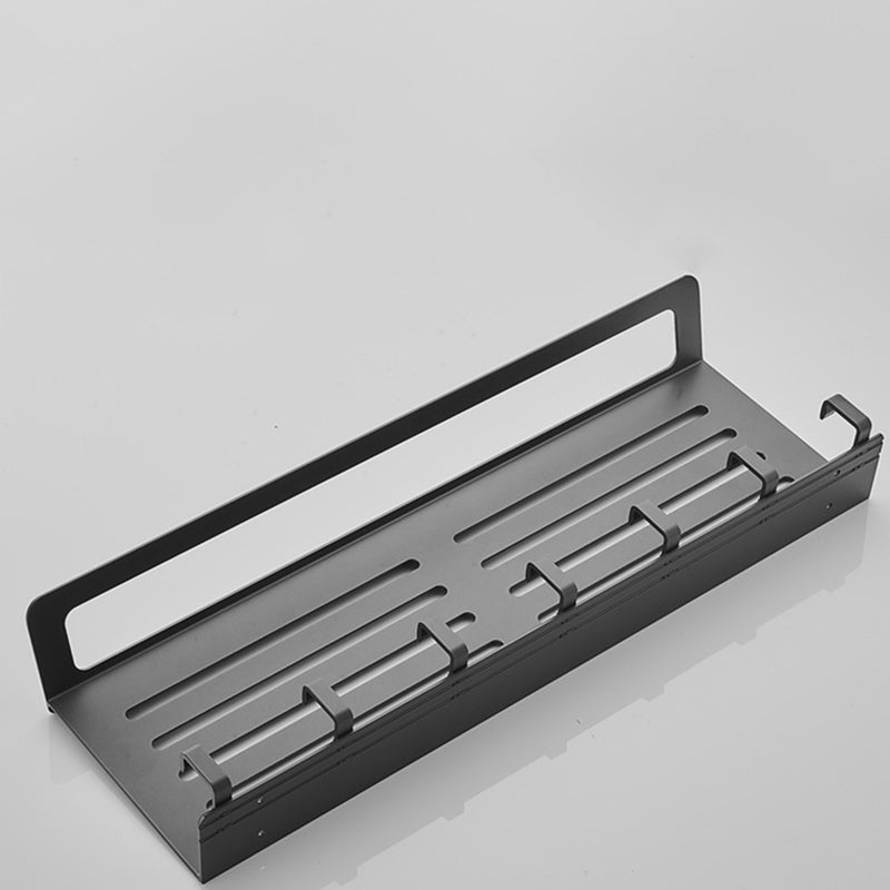 Avtoit | 7-piece bathroom hardware set matte black/gray with bath shelf/towel holder/bath towel hooks
