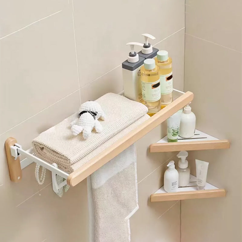 Avtoit | White Bathroom Set Solid Wood & Aluminum Bathroom Accessories Individually or as a Set