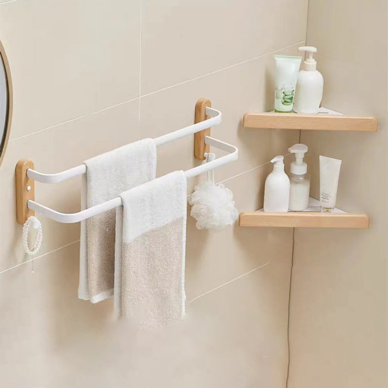 Avtoit | White Bathroom Set Solid Wood & Aluminum Bathroom Accessories Individually or as a Set