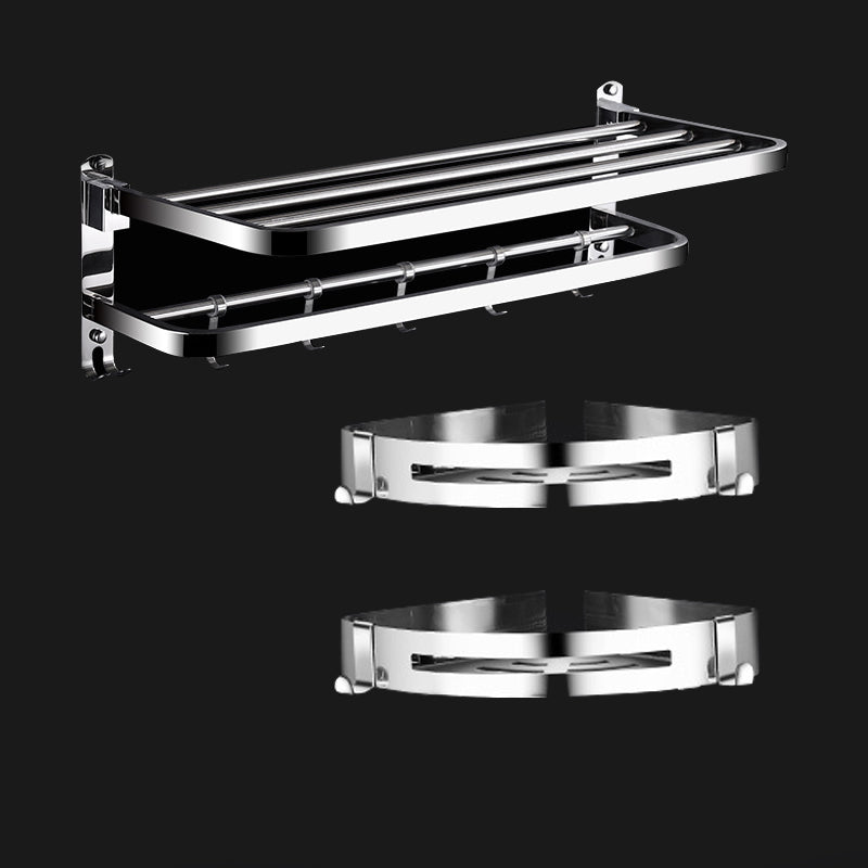 Avtoit | Classic Polished Chrome Bathroom Accessory Set Towel Rail/Paper Holder/Bathrobe Hook Included