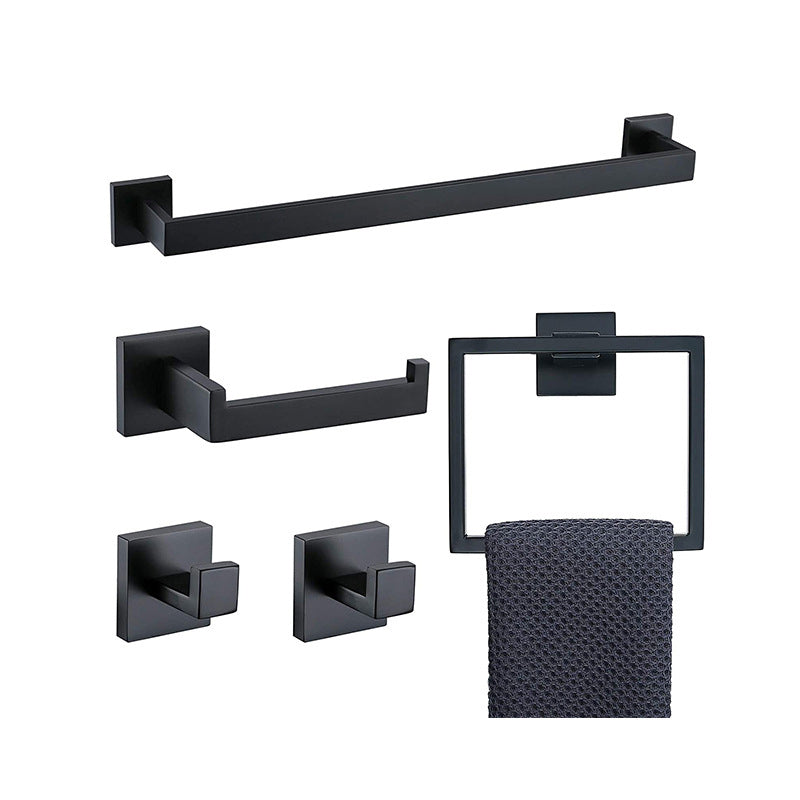 Avtoit | 7-piece bathroom accessory set made of stainless steel with paper holder/robe hook/towel ring bar