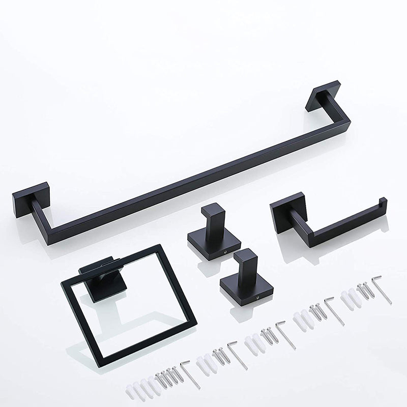 Avtoit | 7-piece bathroom accessory set made of stainless steel with paper holder/robe hook/towel ring bar