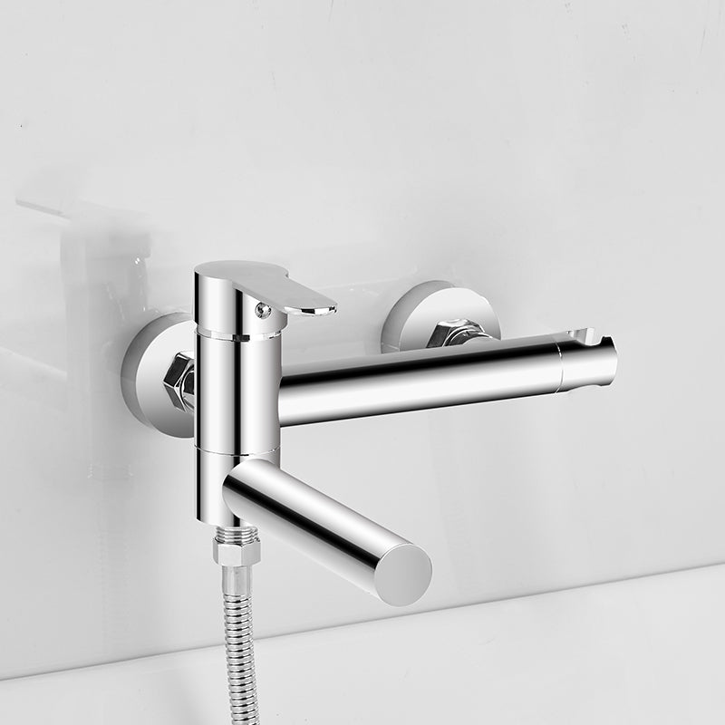 Avtoit | Wall-mounted metal swivel bathtub filler with single lever handle