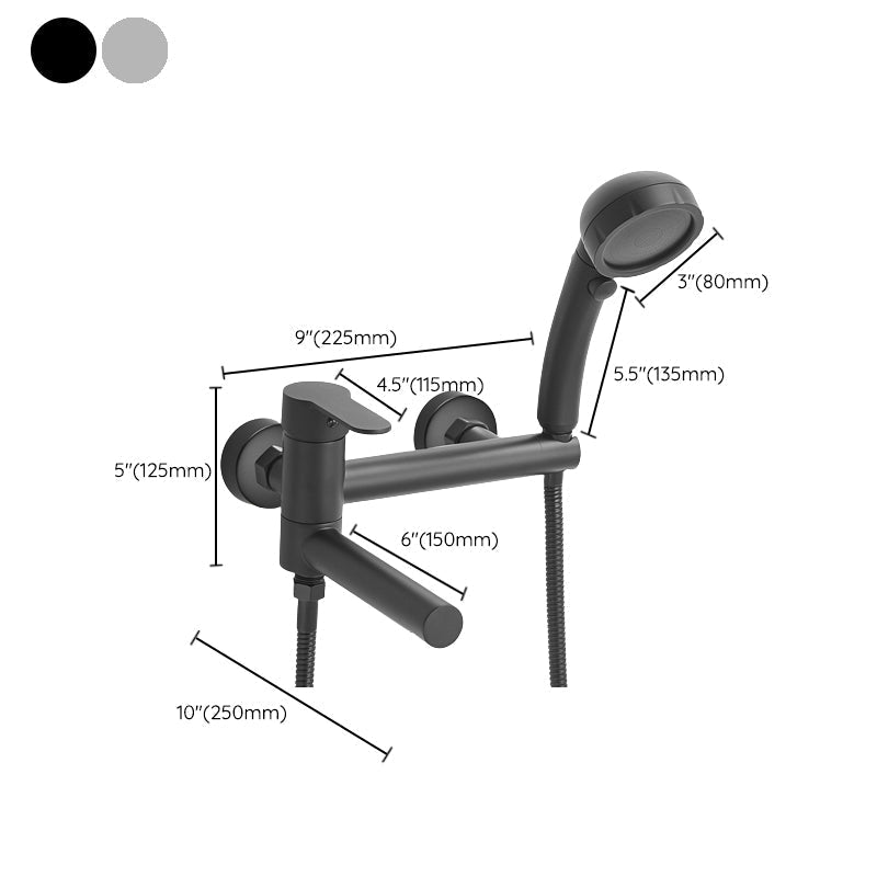 Avtoit | Wall-mounted metal swivel bathtub filler with single lever handle