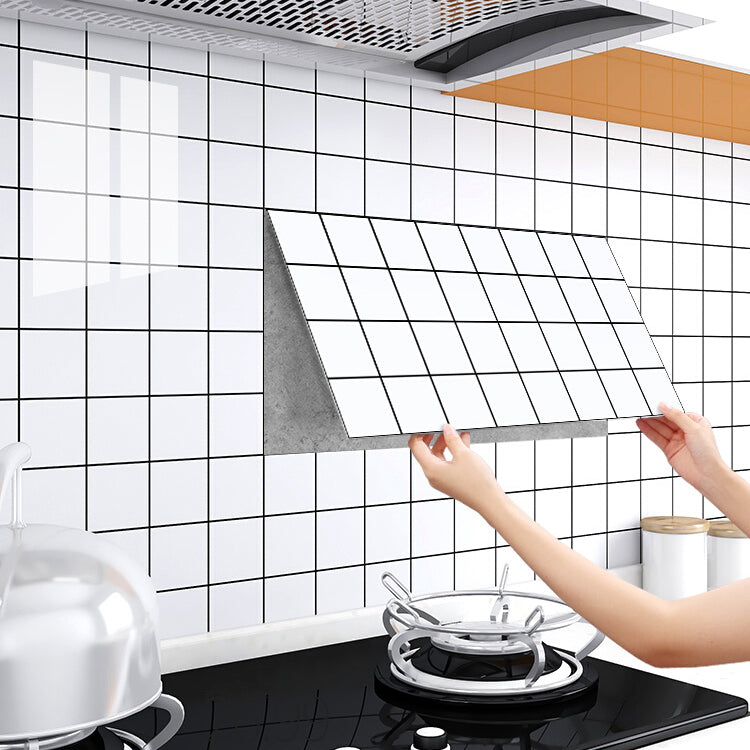 Avtoit | Rectangular PVC 12" X 23" 6-Pack Peel and Stick Wall Tile Kitchen and Bathroom Back Splash