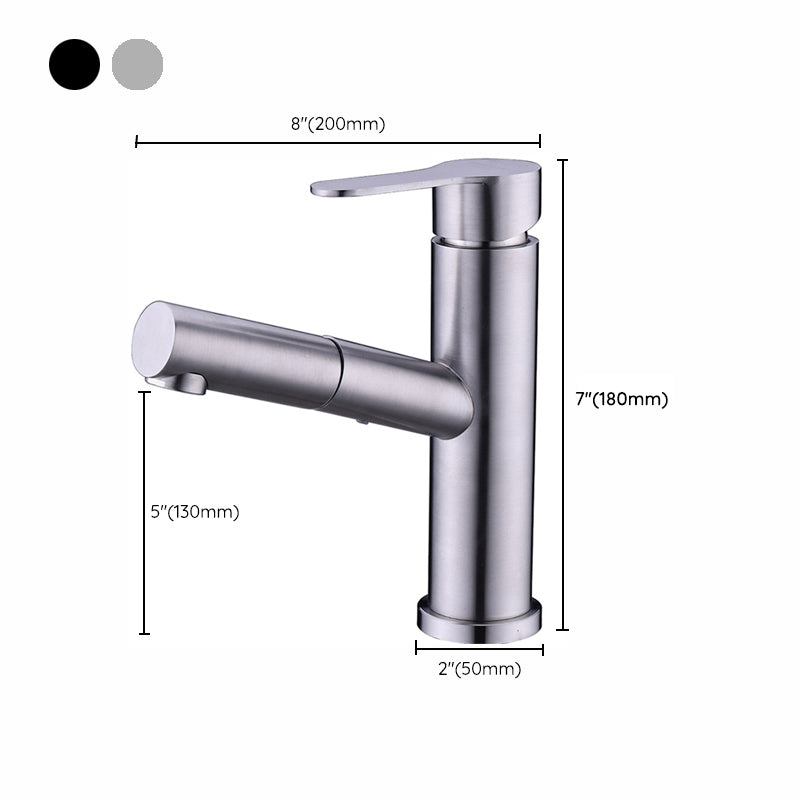 Avtoit | Pull-out Faucet Contemporary Single Lever Faucet with Swivel Spout