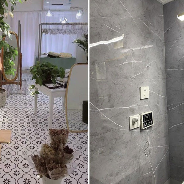Avtoit | Field Tile Peel and Stick Back Plate Plastic Peel and Stick Back Plate with Waterproof