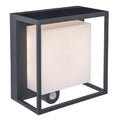 Avtoit | Lutec 6934601118 Curtis LED Anthracite Solar Power Outdoor Modern Square Surface Mounted Wall Lamp with PIR