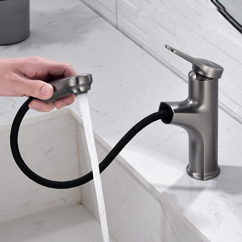Avtoit | Round Modern Basin Mixer Faucet Pull-Out Single Hole Basin Tap