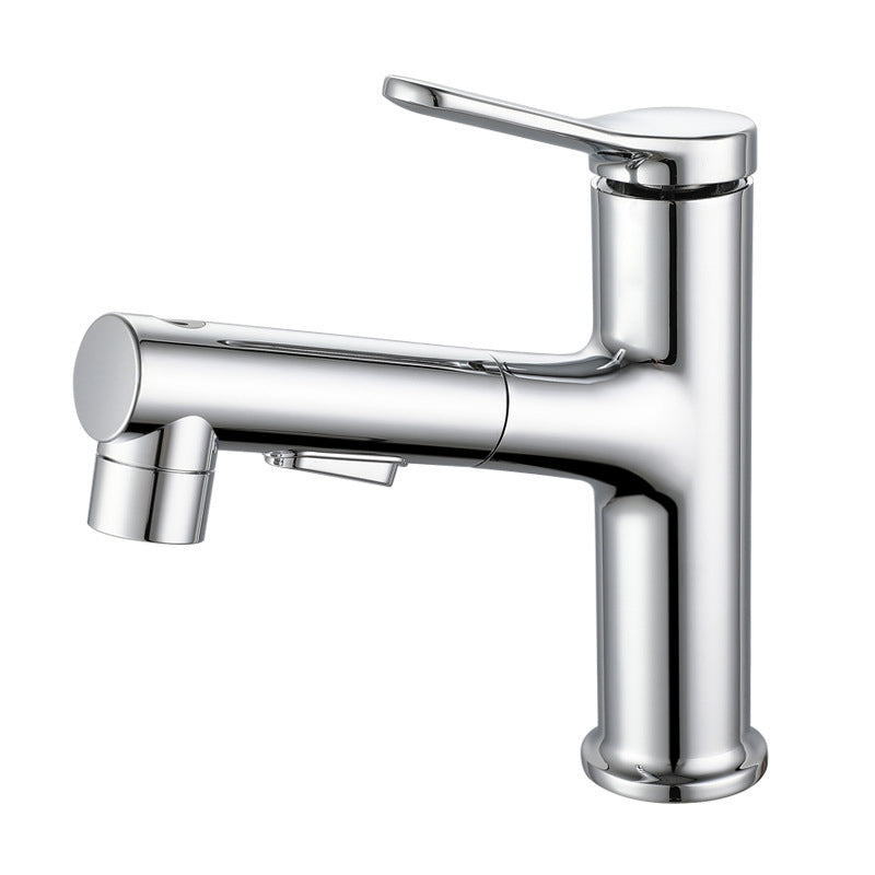 Avtoit | Modern Extendable Sink Faucet Bathroom Faucet Brass 1 Handle Sink Faucet with Water Hose