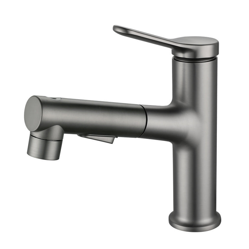 Avtoit | Modern Extendable Sink Faucet Bathroom Faucet Brass 1 Handle Sink Faucet with Water Hose