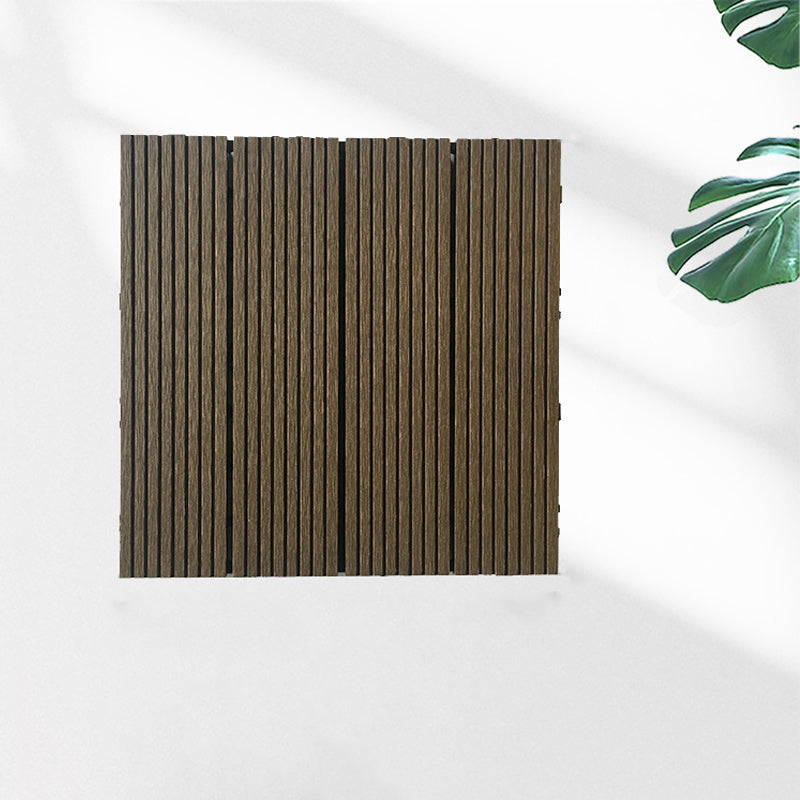 Avtoit | Contemporary Engineered Floor Tile Wire-Brushed Click-Lock Wood Floor for Patio Garden