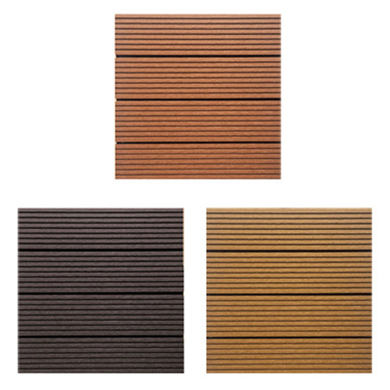 Avtoit | Contemporary Engineered Floor Tile Wire-Brushed Click-Lock Wood Floor for Patio Garden