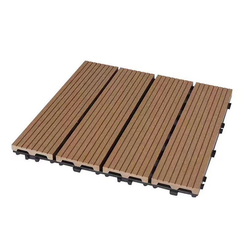 Avtoit | Contemporary Engineered Floor Tile Wire-Brushed Click-Lock Wood Floor for Patio Garden