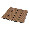 Avtoit | Contemporary Engineered Floor Tile Wire-Brushed Click-Lock Wood Floor for Patio Garden