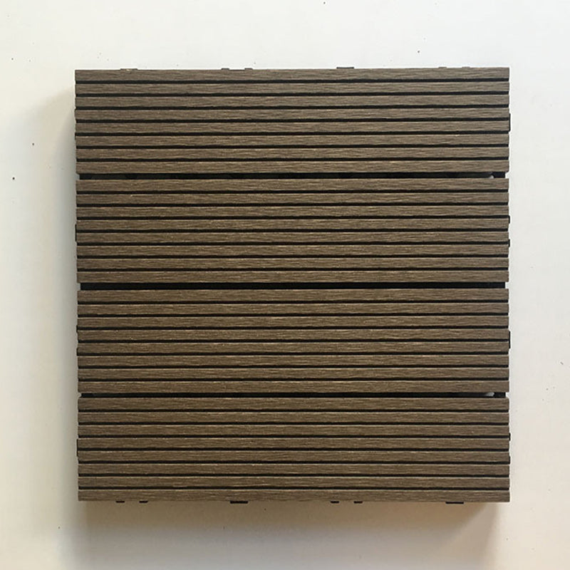 Avtoit | Contemporary Engineered Floor Tile Wire-Brushed Click-Lock Wood Floor for Patio Garden