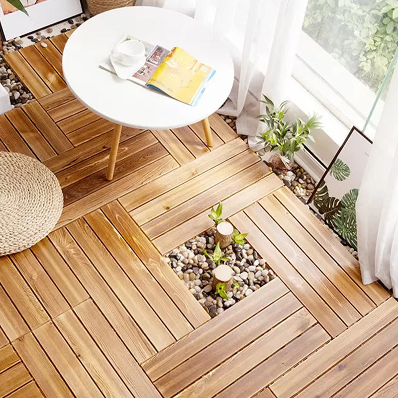 Avtoit | Parquet Pine Floor Tile Waterproof Click Lock Traditional Wood Floor for Living Room