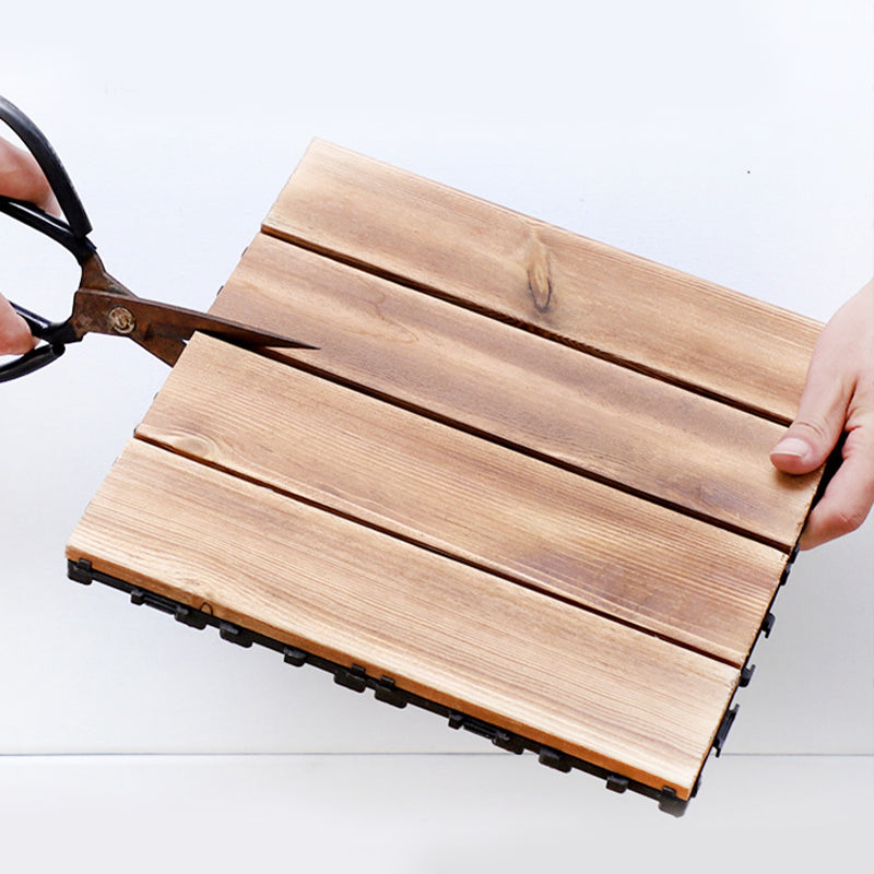 Avtoit | Parquet Pine Floor Tile Waterproof Click Lock Traditional Hardwood Floor for Living Room