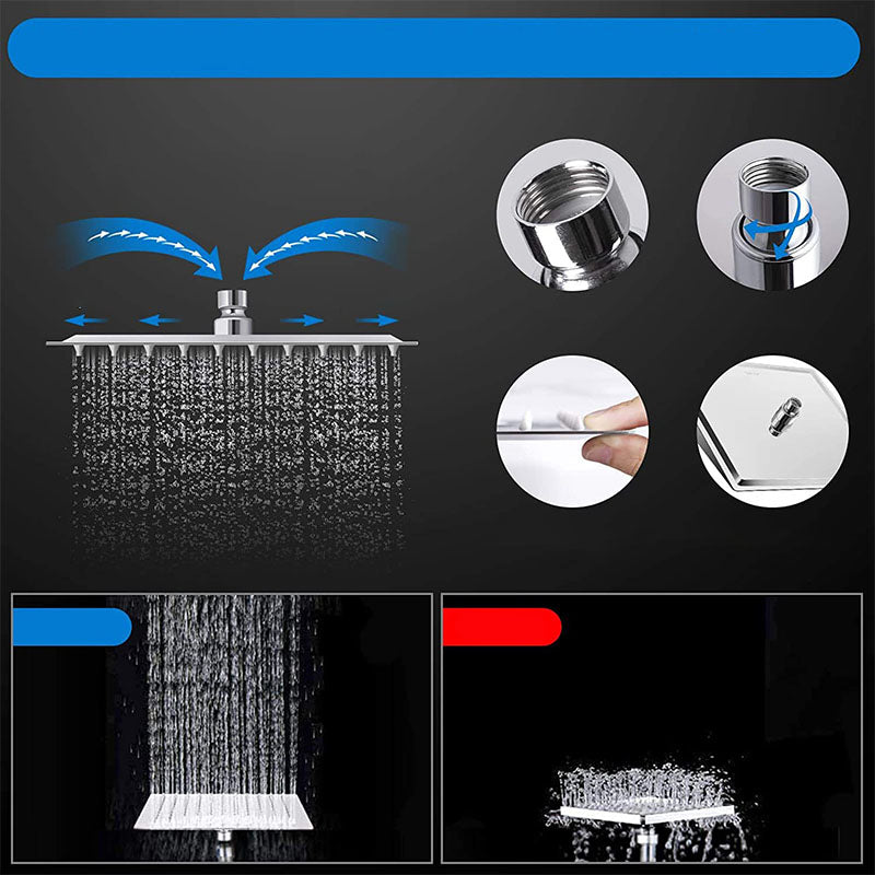 Avtoit | Modern shower combination spray 5 setting patterns handheld shower head with large shower head