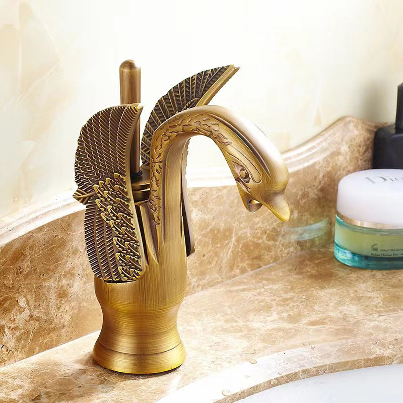 Avtoit | Full brass bathroom basin faucet hot and cold water single handle basin faucet