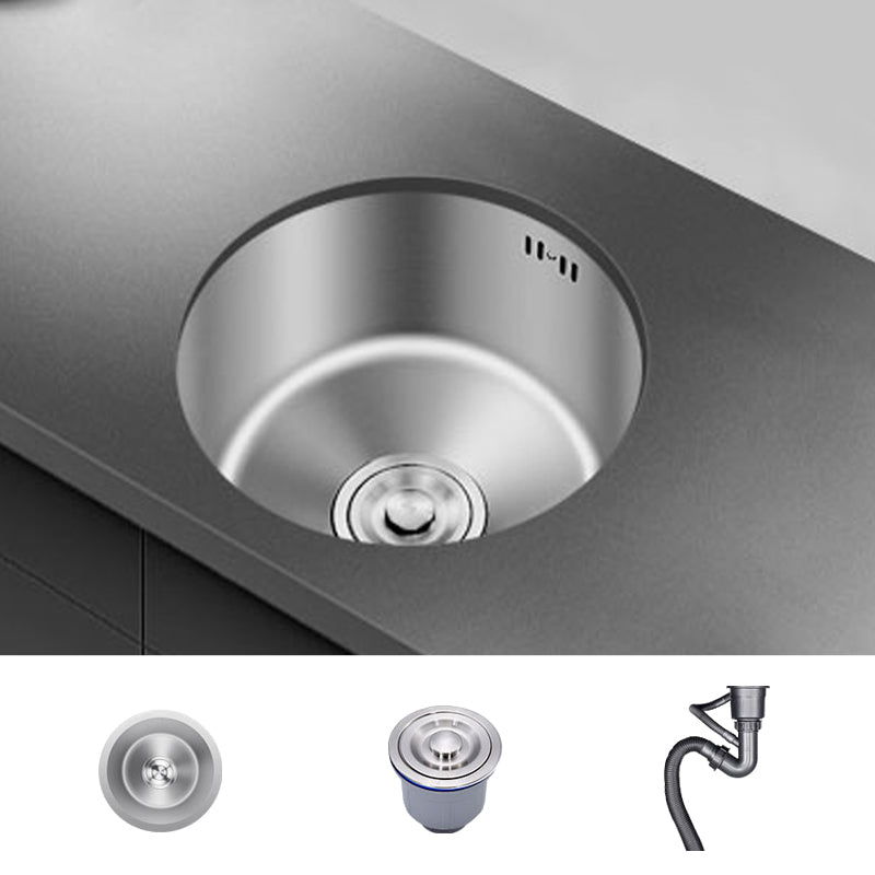 Avtoit | Round Stainless Steel Sink Built-in Sink with Basket Strainer