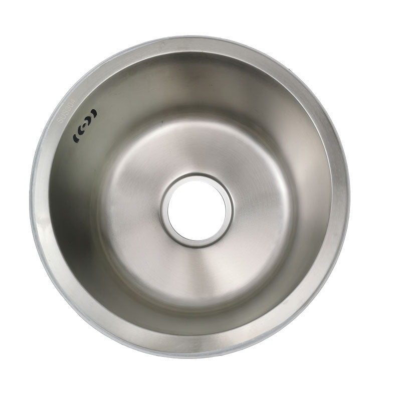 Avtoit | Round Stainless Steel Sink Built-in Sink with Basket Strainer