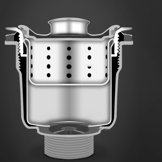 Avtoit | Round Stainless Steel Sink Built-in Sink with Basket Strainer