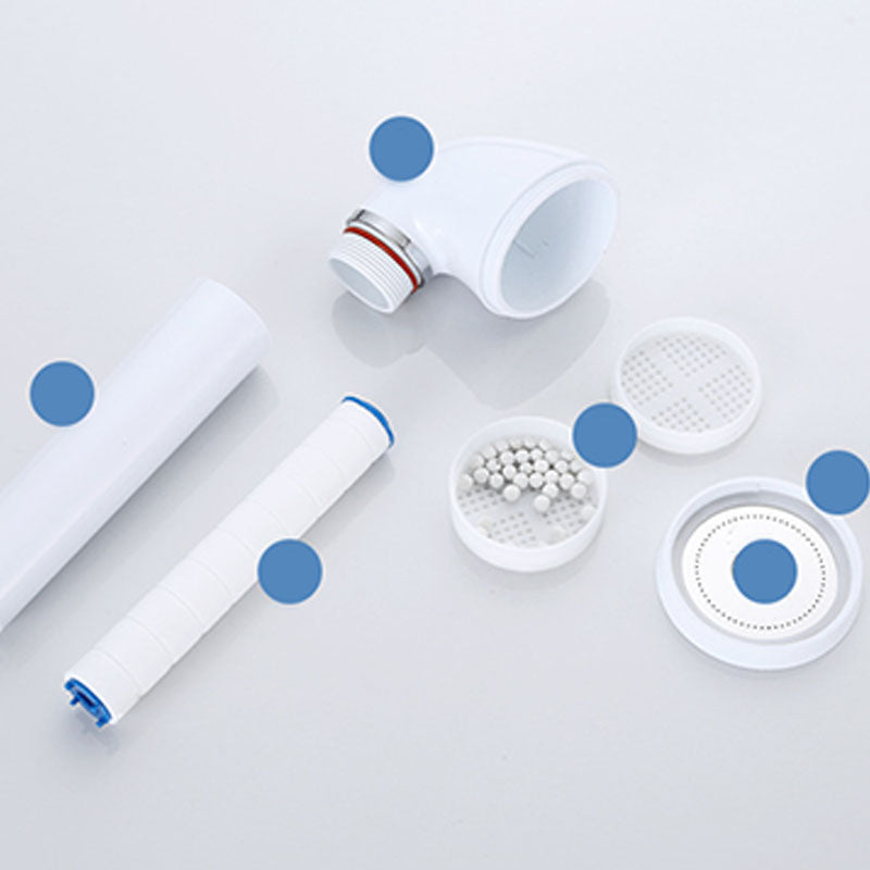 Avtoit | White round shower head plastic supercharged hand shower