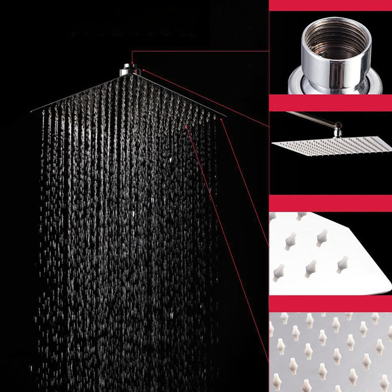 Avtoit | Showerhead Square Wall Mounted Rain Spray Stainless Steel Showerhead