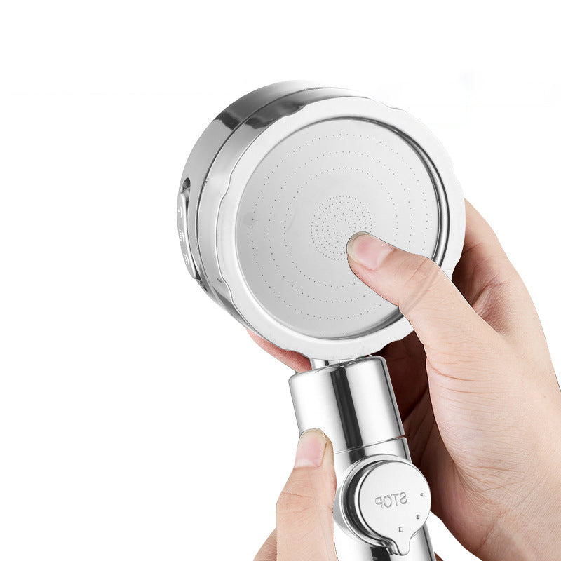 Avtoit | Adjustable Water Flow Showerhead Solid Color 3 Settings Round Handheld Shower