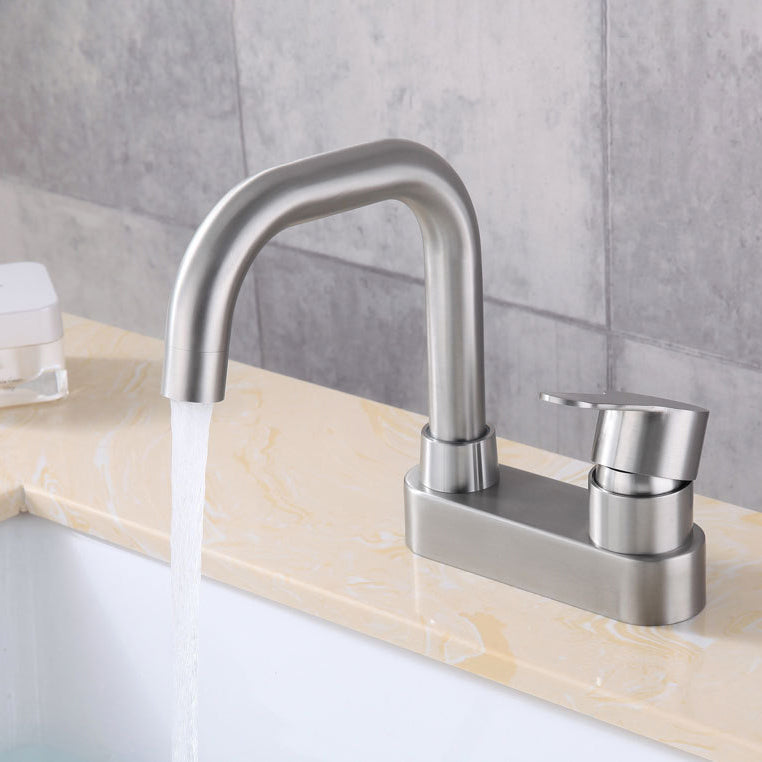 Avtoit | 304 stainless steel center faucet bathroom single handle hot and cold sink faucet