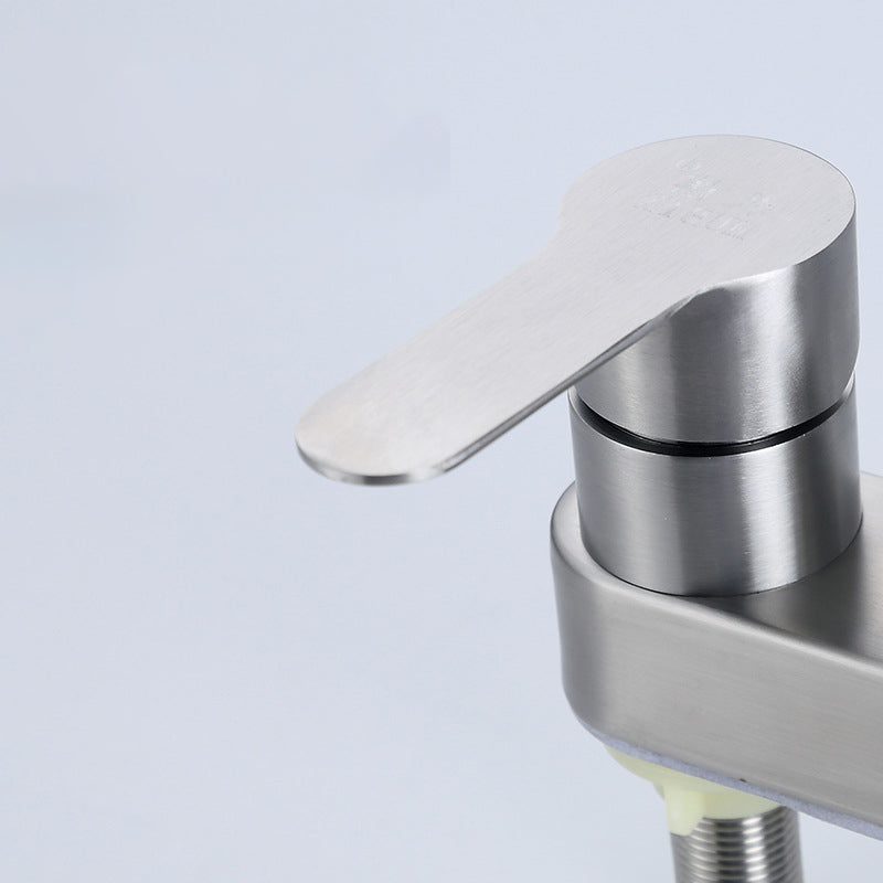 Avtoit | 304 stainless steel center faucet bathroom single handle hot and cold sink faucet