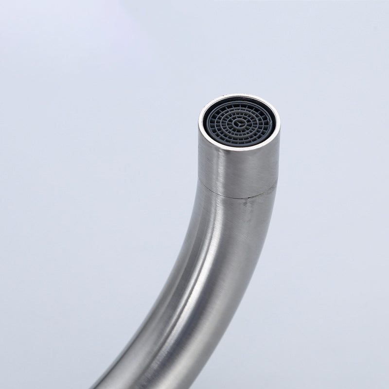 Avtoit | 304 stainless steel center faucet bathroom single handle hot and cold sink faucet