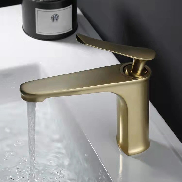 Avtoit | 1 Handle Solid Copper Bathroom Sink Faucet Nordic Modern Vanity Faucet with Drain