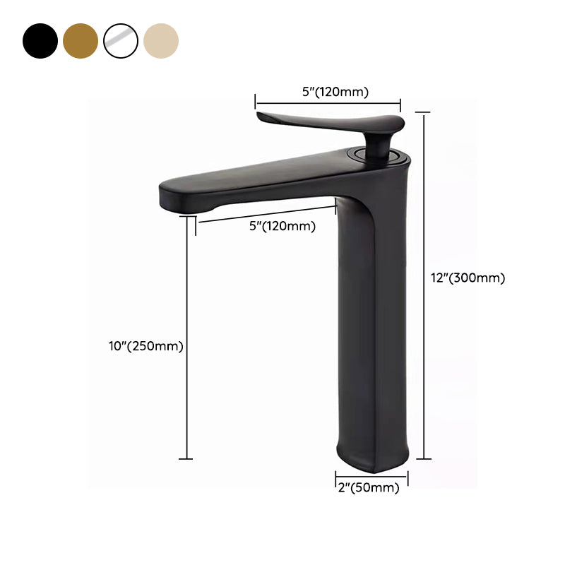 Avtoit | 1 Handle Solid Copper Bathroom Sink Faucet Nordic Modern Vanity Faucet with Drain