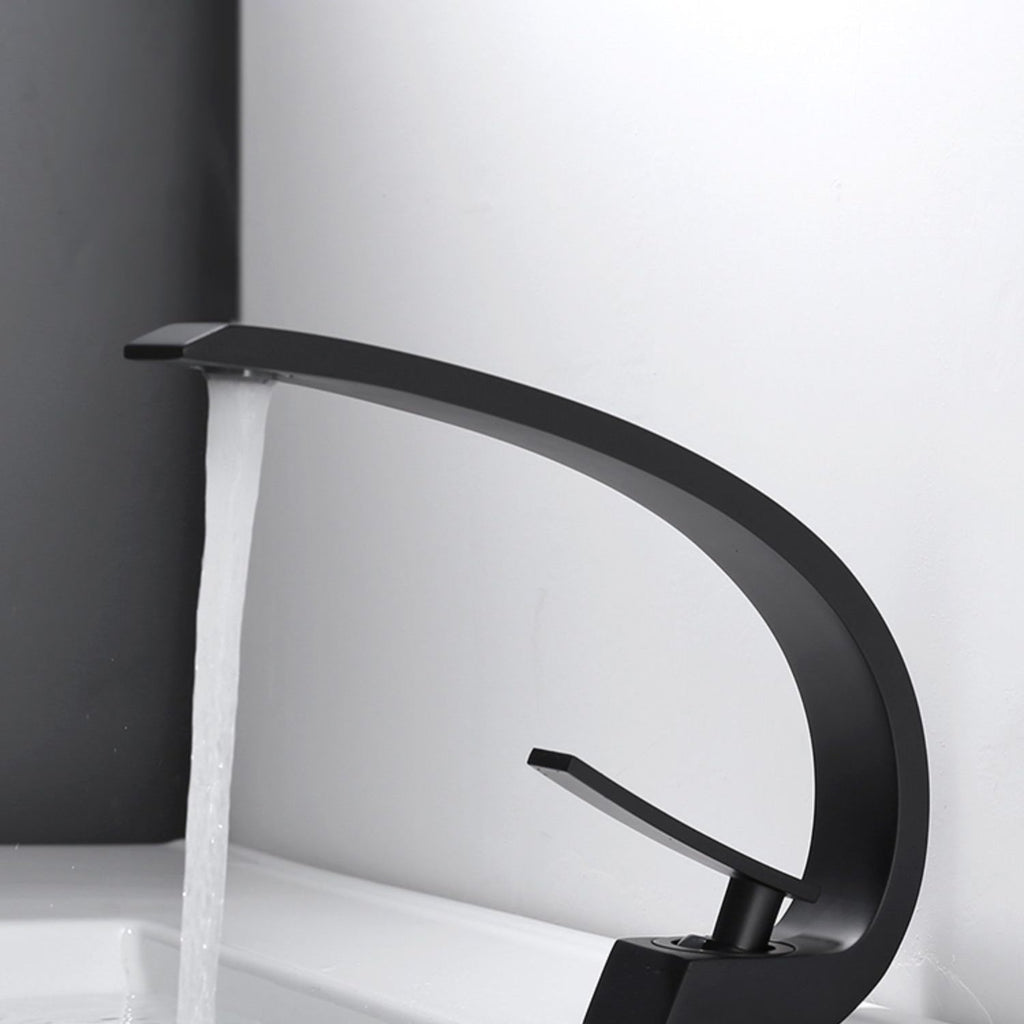 Avtoit | Waterfall Spout Widespread Faucet Modern Lever Handles Faucet