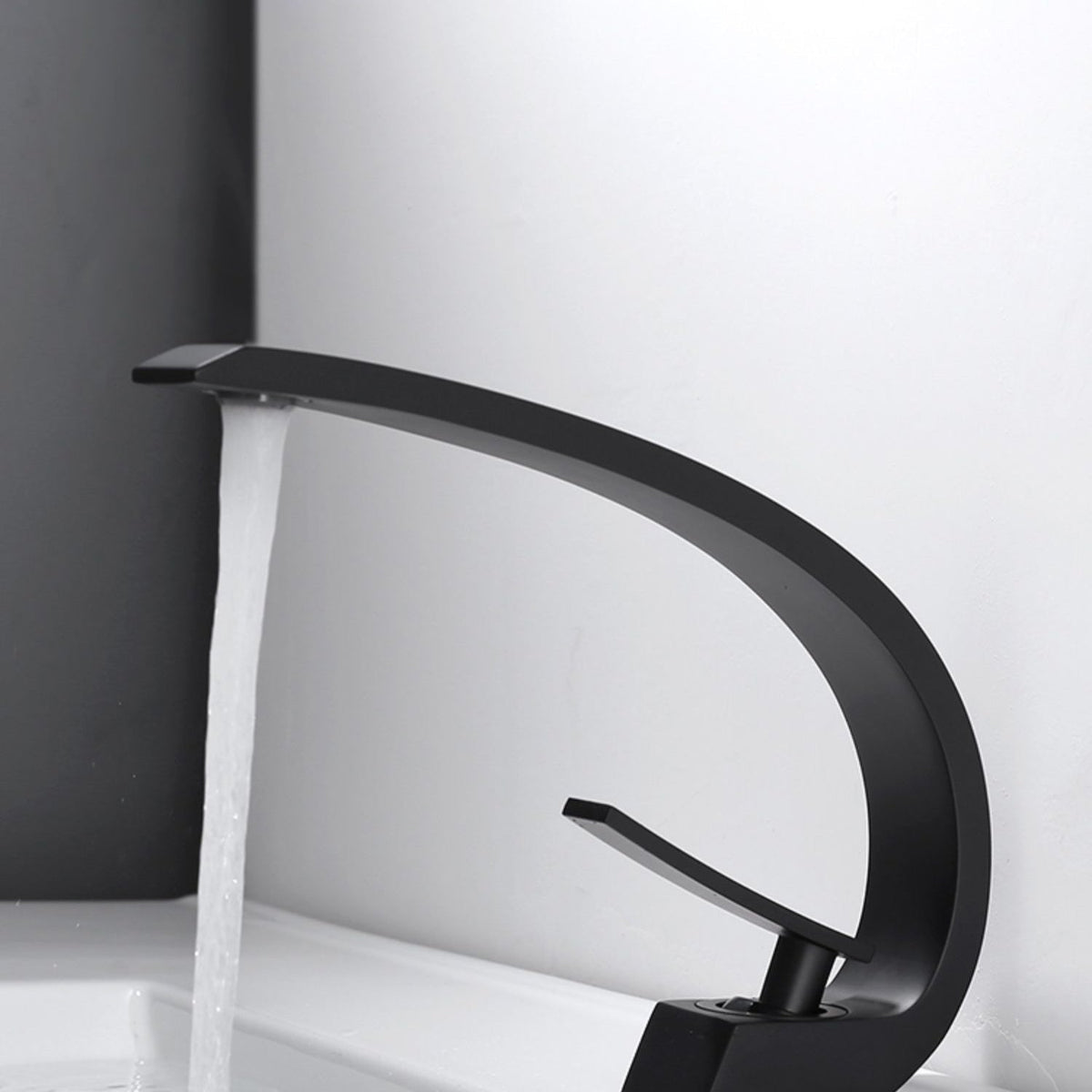 Avtoit | Waterfall Spout Widespread Faucet Modern Lever Handles Faucet