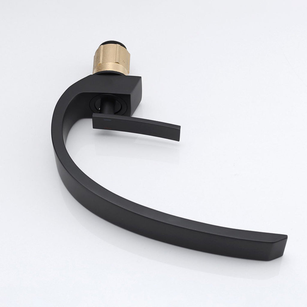 Avtoit | Waterfall Spout Widespread Faucet Modern Lever Handles Faucet