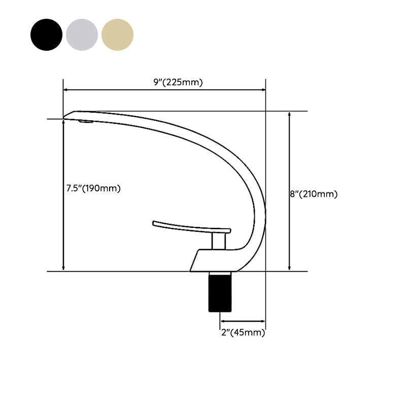 Avtoit | Waterfall Spout Widespread Faucet Modern Lever Handles Faucet