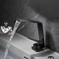 Avtoit | Metal Waterfall Spout Sink Faucet Lever Handles Vessel Sink Faucet