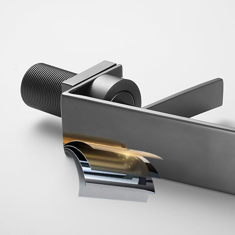 Avtoit | Metal Waterfall Spout Sink Faucet Lever Handles Vessel Sink Faucet