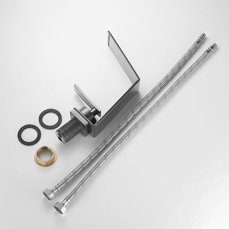 Avtoit | Metal Waterfall Spout Sink Faucet Lever Handles Vessel Sink Faucet