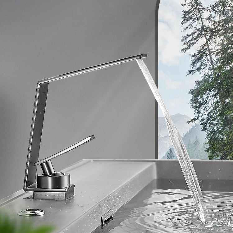 Avtoit | Metal Waterfall Spout Sink Faucet Lever Handles Vessel Sink Faucet