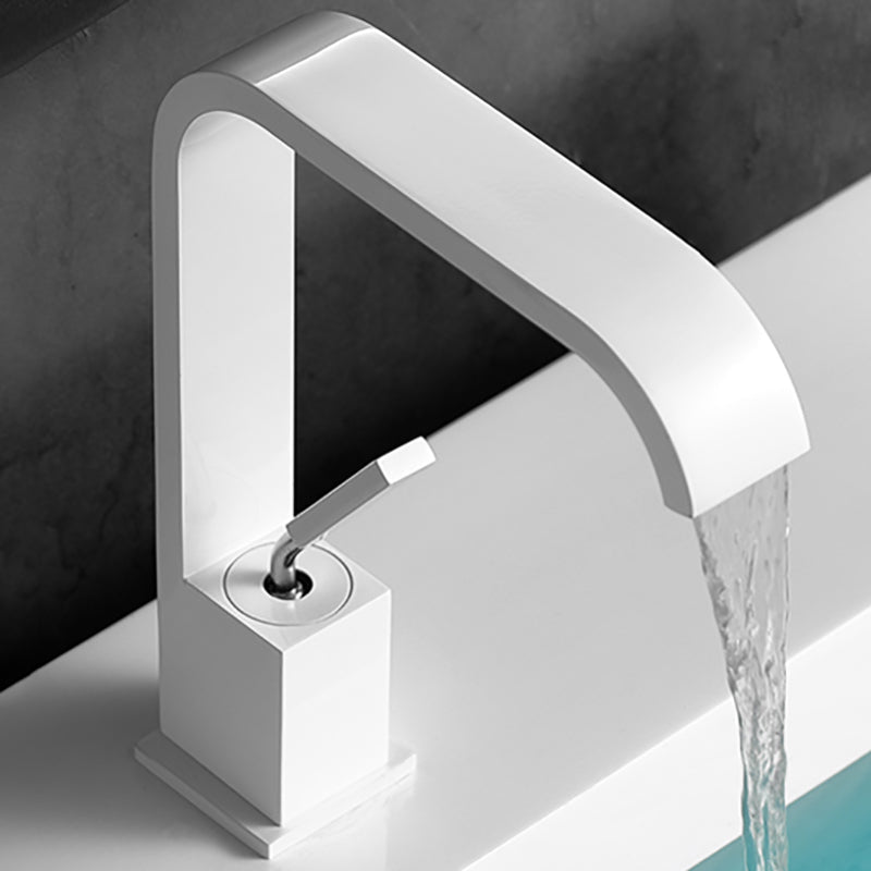 Avtoit | Waterfall Spout Widespread Sink Faucet Modern Metal Widespread Sink Faucet