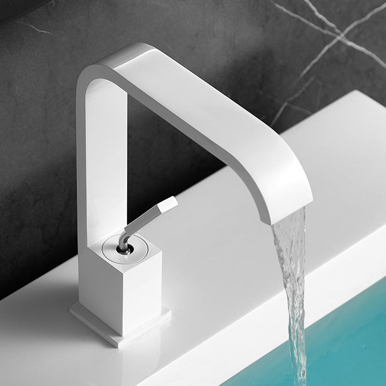 Avtoit | Waterfall Spout Widespread Sink Faucet Modern Metal Widespread Sink Faucet
