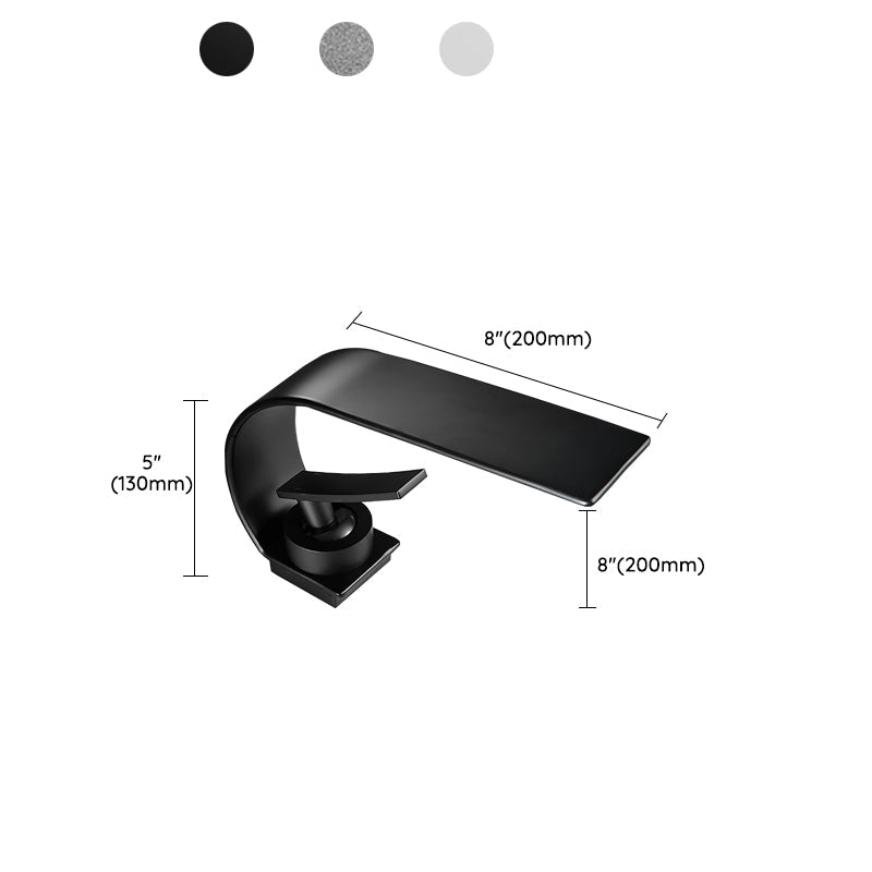 Avtoit | Waterfall Spout Widespread Sink Faucet Modern Metal Widespread Sink Faucet