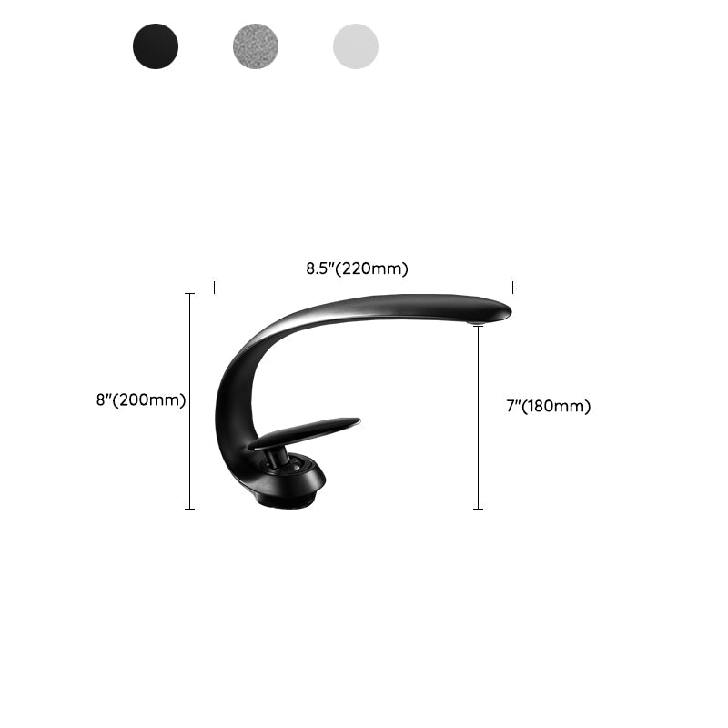 Avtoit | Waterfall Spout Widespread Sink Faucet Modern Metal Widespread Sink Faucet