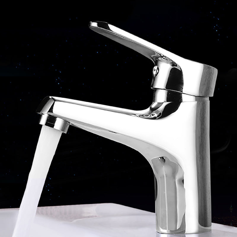 Avtoit | Modern Brass Bathroom Sink Faucet Round Lever Handles Sink Faucet