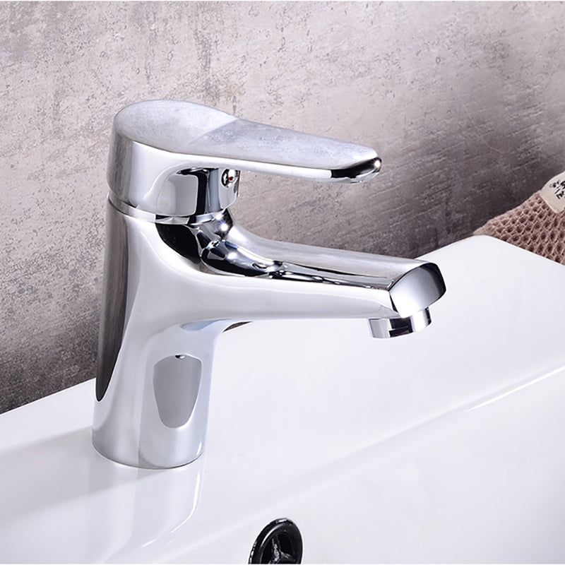 Avtoit | Modern Brass Bathroom Sink Faucet Round Lever Handles Sink Faucet
