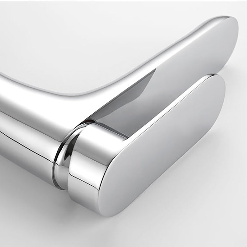 Avtoit | Modern Brass Bathroom Sink Faucet Round Lever Handles Sink Faucet